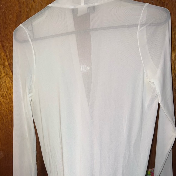 Sheer Deep V-neck Bodysuit - Picture 5 of 5